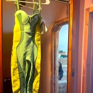 Ivy Park Yellow/Green Catsuit